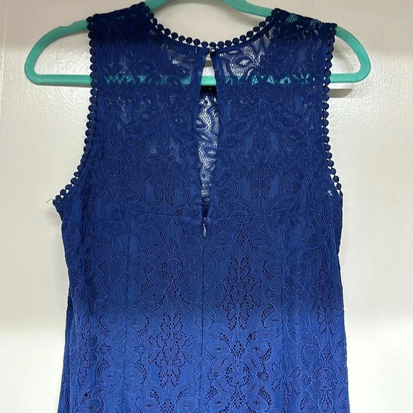 Cure Royal Blue Shift Dress Embellished SzL - Picture 4 of 12